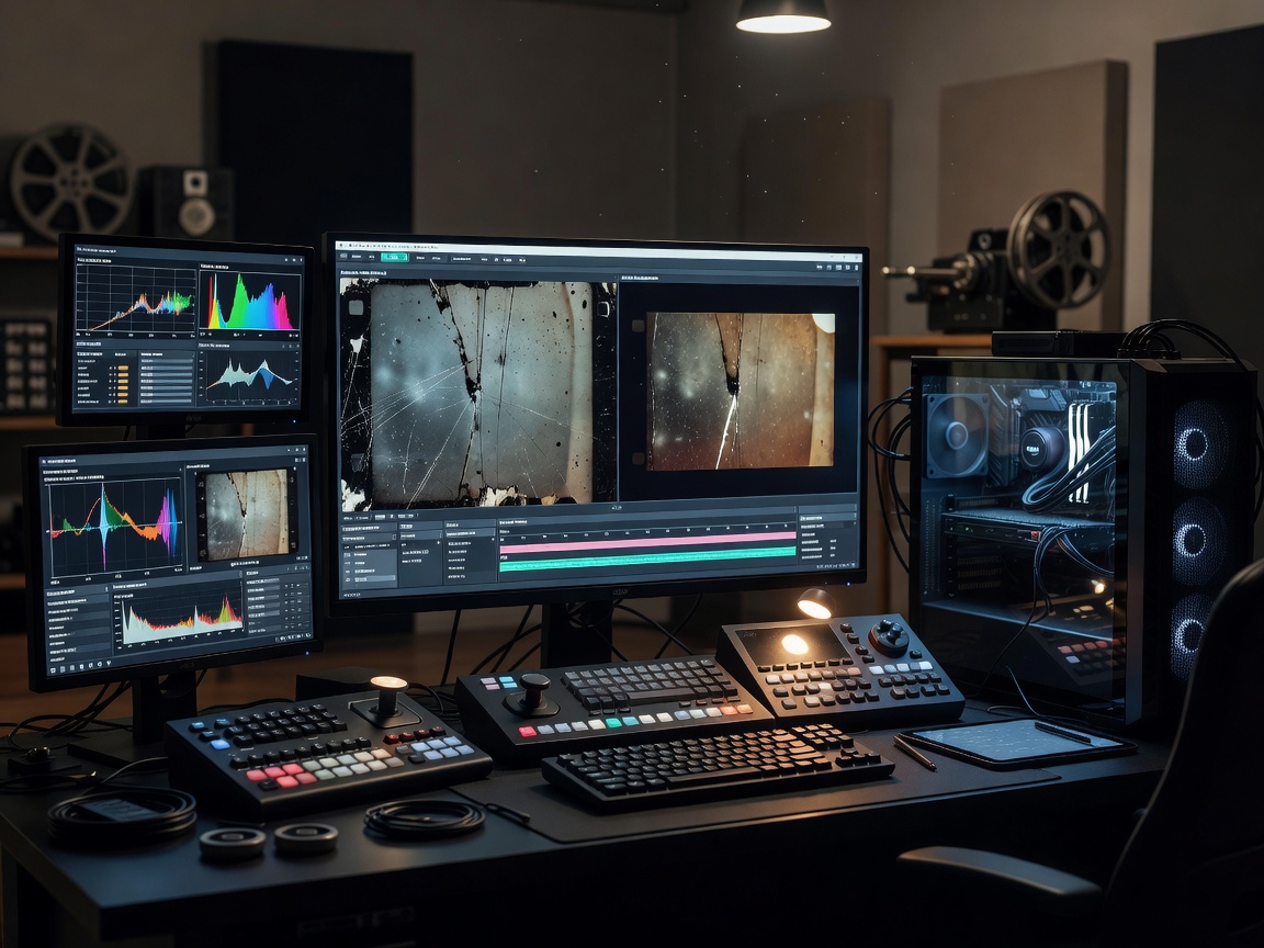 Professional Workstation Running Film Restoration Software